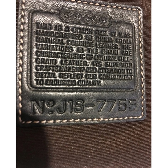 Coach vintage black leather satchel handbag - Picture 7 of 9